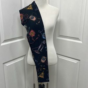 LuLaRoe OS One Size Black Vintage Telephone Leggings NWT